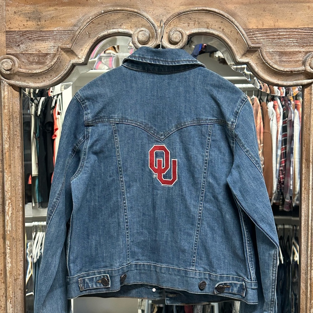 🏈🏈UNISEX OU SOONERS🏈🏈 Retro Wrangler Jean Jacket